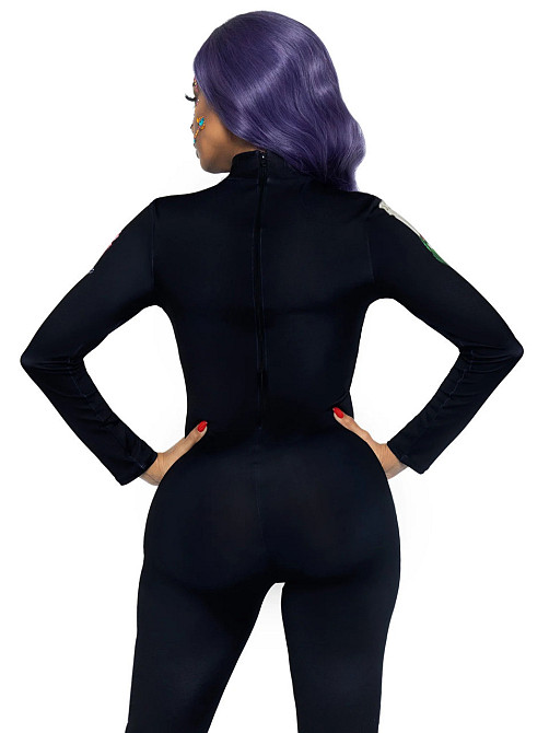 Комбінезон скелет із квітковим принтом Leg Avenue Floral skeleton catsuit S Sex Aura Київ - фото 2