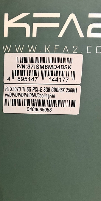 11шт KFA2 GeForce 3070 Ti SG 1-Click OC 8GB 3070Ti відеокарта. Київ - фото 1