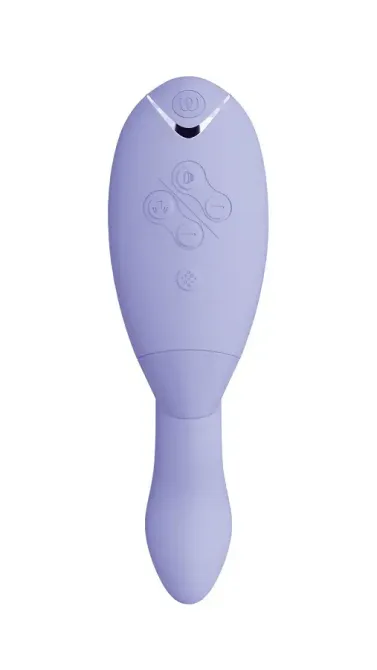 Подвійний вакуумний кліторальний стимулятор Womanizer Duo 2 - Lilac, незалежні мотори Львів - фото 3