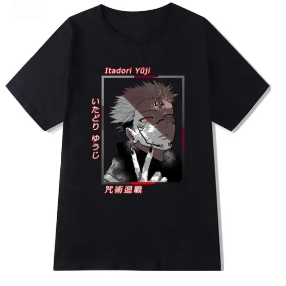 Футболка для хлопчика з аніме принтом Магічна Битва / Годжо оверсайз (зріст від 165 до 180) Чорний AnimeT1087m Дніпро