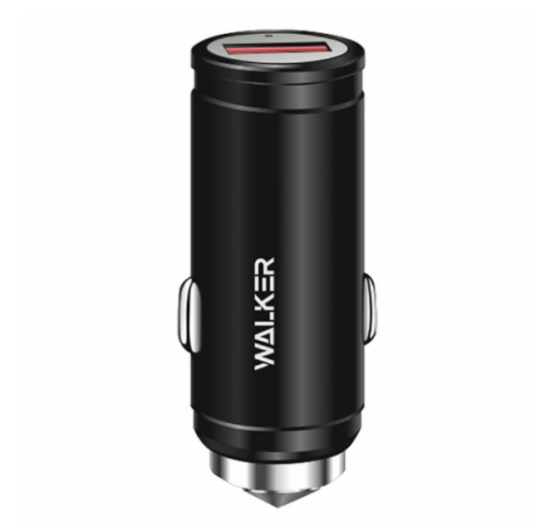 Автомобільний зарядний пристрій WALKER WCR-23 2,4A QC чорний Житомир