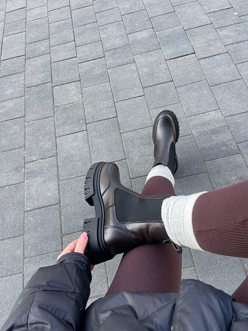 Edan Instruments Черевики жіночі EDAN шоколадні шкіра натуральна зима высота 13 см размеры 36-4 Коломыя - изображение 3