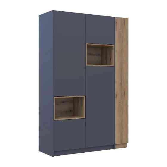 Шафа для одягу з нішою та етажеркою Doros Дейл Графіт/Дуб Евок 2 ДСП 143.2х52х220 DRS-011734 (42005154) Львів