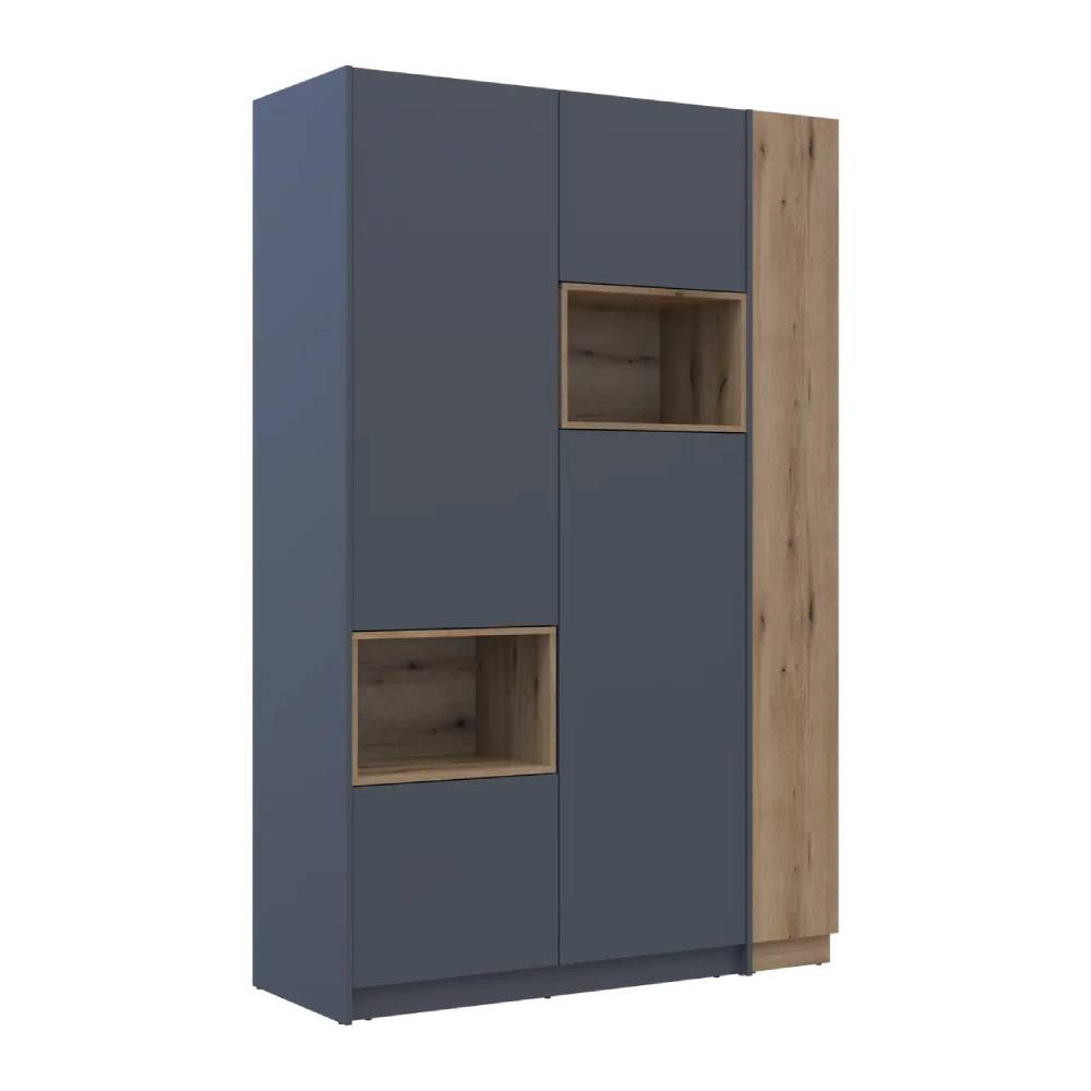 Шкаф для одежды с нишей и этажеркой Doros Дейл Графит/Дуб Эвок 2 ДСП 143.2х52х220 DRS-011734 (42005154) Львов - изображение 4