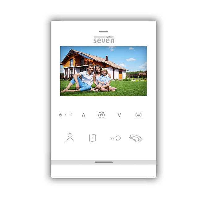 Комплект домофону 4 дюйми з панеллю виклику SEVEN DP–7542 Kit white Київ - фото 10