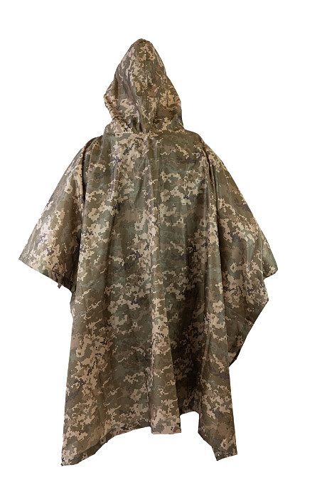 Дощовик пончо піксель водонепроникний проклеєний тактичний камуфляжний накидка Одеса - фото 8