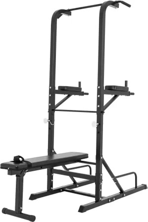 Тренажер Gorilla Sports Stacja Wielofunkcyjna Drążek + Poręcze Czarny Киев