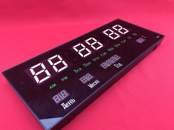 Большие электронные LED часы CW-4622 с календарем, термометром, настольные и настенные Одесса