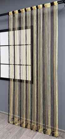 Штори-нитки "Кісея" з люрексом Венге з бежевим і кремовим 300х300см 1 шт (61-085) Київ