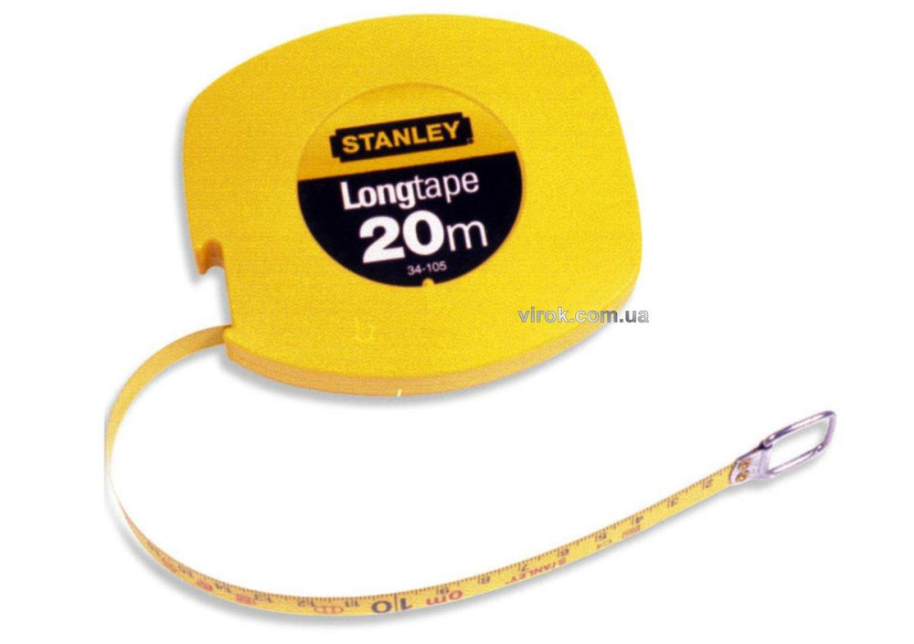 Рулетка вимірювальна  STANLEY "LongTape" l= 20 м, b= 9.5 мм. стальна, ударостійк .корпус Одеса - фото 1