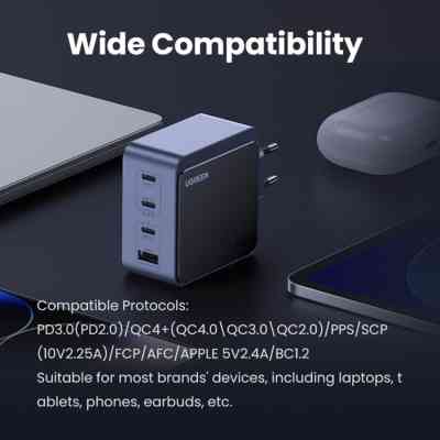 Зарядний пристрій Ugreen 4xUSB 100W (3xUSB-C+USB-A) Gan Nexode Fast Charger Grey X553 (35043) Вінниця