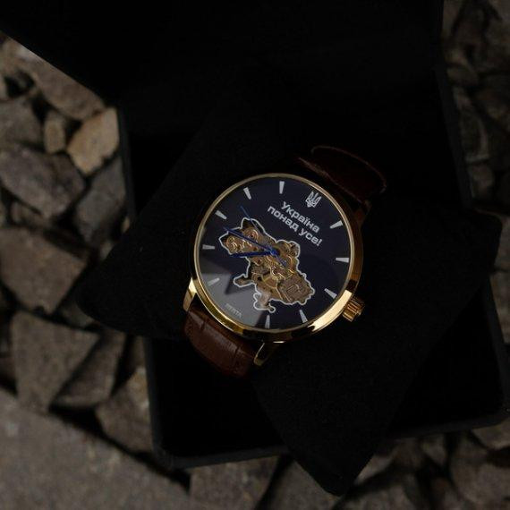 Мужские наручные часы Besta Skeleton UA (Коричневые) Винница - изображение 10