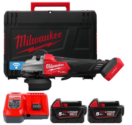 Шлифмашина угловая аккумуляторная MILWAUKEE, M18 FSAGSVO125X-502X, диаметр 125мм (+зар.пр., 2ак.Х5Ач, HD кейс) Одесса