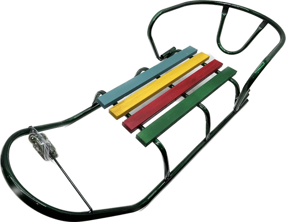 Санки класичні зі спинкою та ручкою Зелені (4533) Чернігів - фото 3