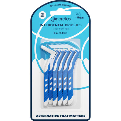Щітки для міжзубних проміжків Nordics L-подібні PLA 0.4 мм 10 шт. (3800500324104) Вінниця - фото 1