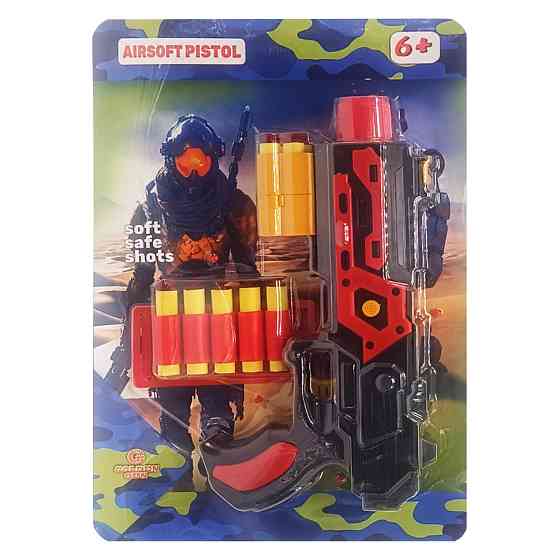 Детский игрушечный пистолет «М 65» 932GG(Red) стреляет мягкими поролоновыми пулями Винница