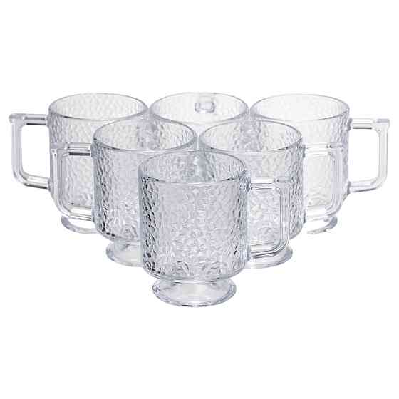 Yiwu Набір чашок 6 шт для чаю та кави Goblet по 300 (мл) кружки скляні HP-19-L8 Коломия