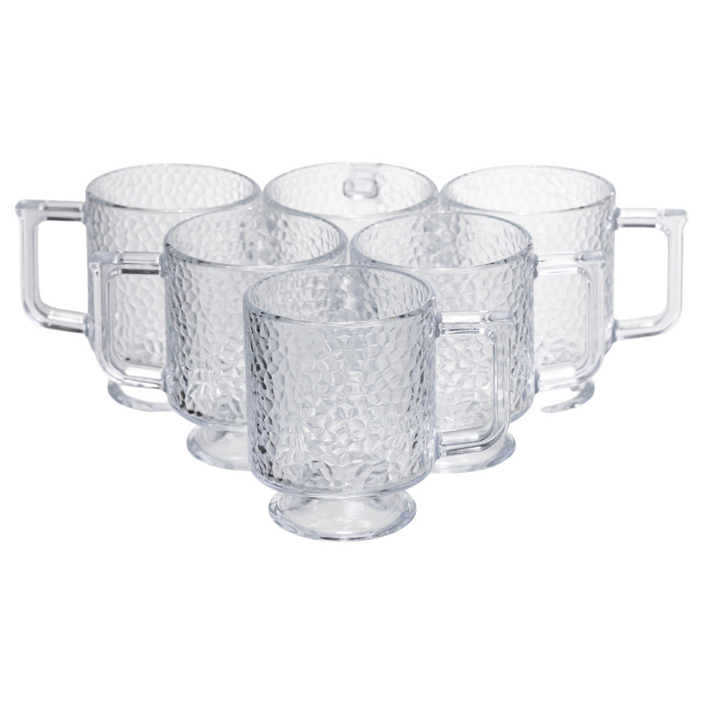 Yiwu Набір чашок 6 шт для чаю та кави Goblet по 300 (мл) кружки скляні HP-19-L8 Коломия - фото 1