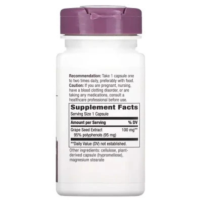 Витаминно-минеральный комплекс Nature's Way Экстракт виноградных косточек премиум-класса, 100 мг, Prem (NWY-15352) Винница - изображение 2