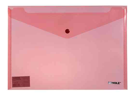 Папка на кнопці А4 "Scholz" 180мкн 03500-01SCH червона прозора, шт Київ