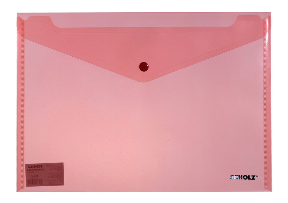 Папка на кнопці А4 "Scholz" 180мкн 03500-01SCH червона прозора, шт Київ - фото 1