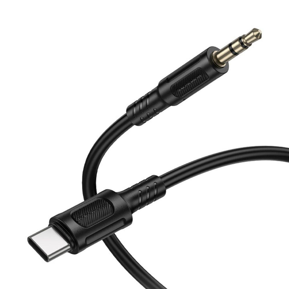 Аудіокабель BOROFONE BL25B Nice digital audio conversion cable Type-C Black Одеса - фото 5