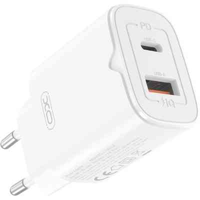Зарядное устройство XO L130 USB-C PD30W + USB-A QC3.0 White (L130.white) Винница