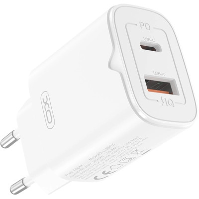 Зарядное устройство XO L130 USB-C PD30W + USB-A QC3.0 White (L130.white) Винница - изображение 1