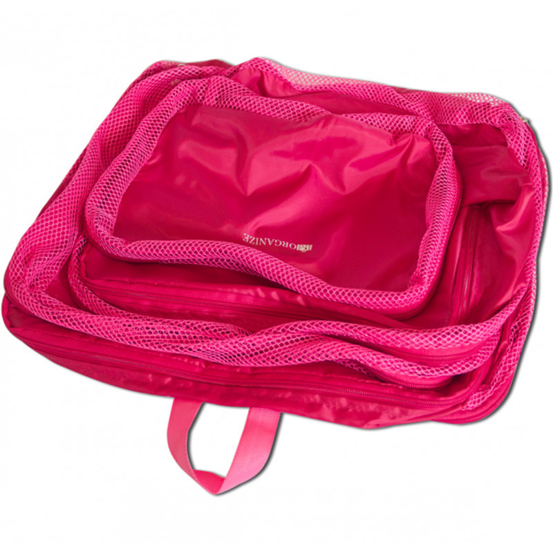 Дорожные органайзеры сумки в чемодан для вещей 5 шт C002 (Розовый) Сумы - изображение 6