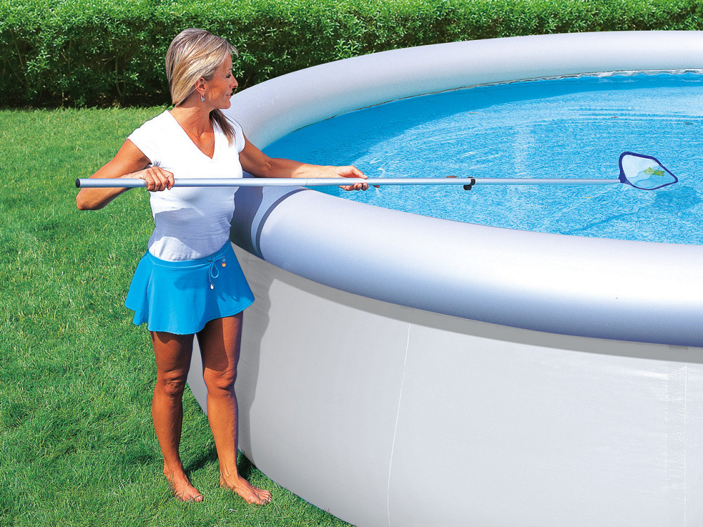 Набір для чищення басейну телескопічна палиця з 2 насадками Bestway (58013) Нововолинськ - фото 8