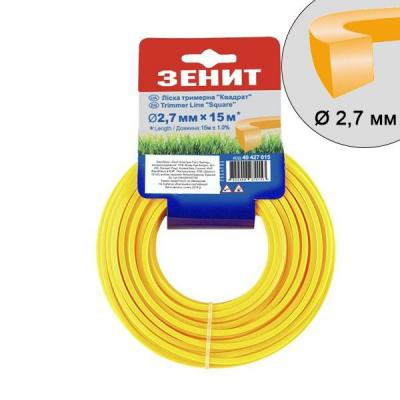 Жилка косильна Зеніт плетена &quot;Квадрат&quot; 2,7 мм х 15 м (40427015) Вінниця - фото 1