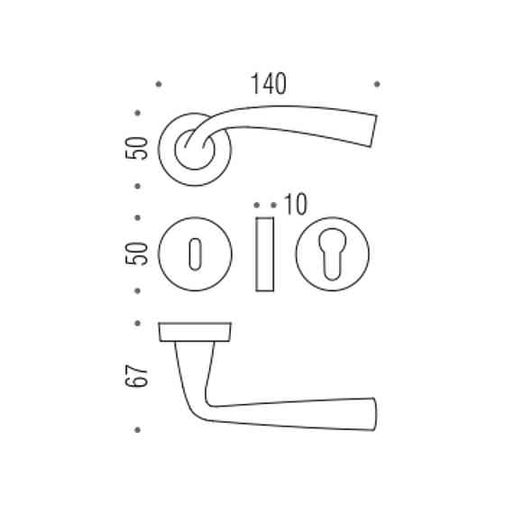Ручка Colombo Edo MH11 мат.хром R ф / с Киев