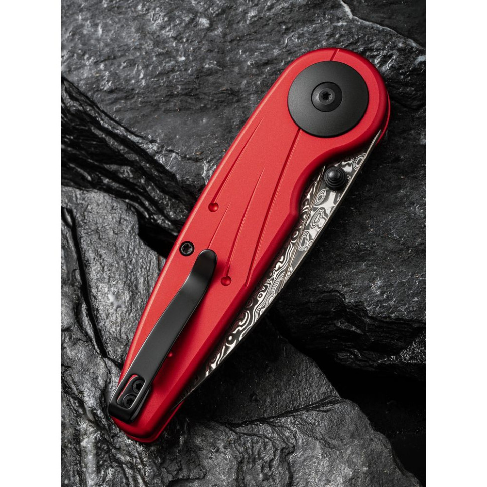 Ніж складаний туристичний Civivi Starflare, (8.4 см) Damascus / Aluminum червоний Киев - изображение 14