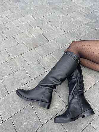 Nivelle Чоботи жіночі NIVELLE чорні натуральна шкіра зима євро-хутро 38р.39р.40р. (4034) Коломыя