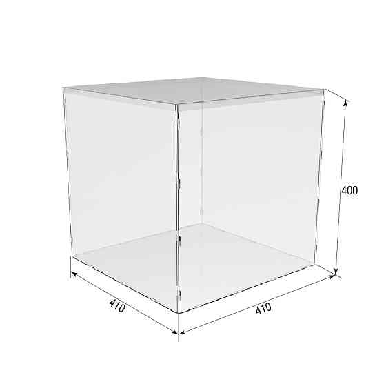 Коробка акрилова EKOSTAR 400х400х400 з кришкою Київ