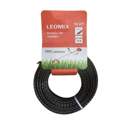 Ліска для тримера d2,7мм 15м зріз/пила LEOMIX Житомир