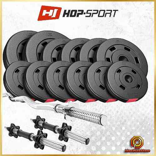 Набор HOPSPORT Premium 36 кг штанга и гантели для силовых тренировок комплект для дома и спортзала Киев
