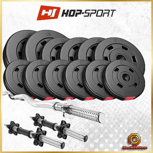 Набор HOPSPORT Premium 36 кг штанга и гантели для силовых тренировок комплект для дома и спортзала Киев - изображение 1