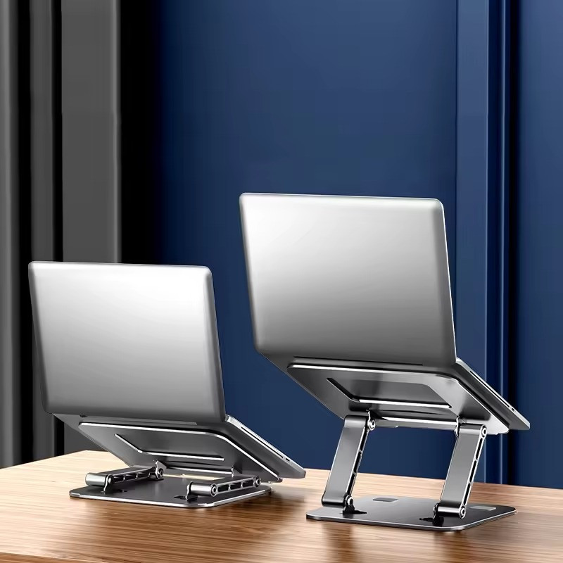 Подставка под ноутбук или планшет металлическая держатель холдер настольный для гаджетов с поворотом на 360 серая Каменец-Подольский - изображение 3