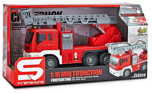 Іграшка CARS S Пожежна машина з розприскувачем води та драбиною 1:16 (CJ-2180230) (7120442) Київ - фото 1