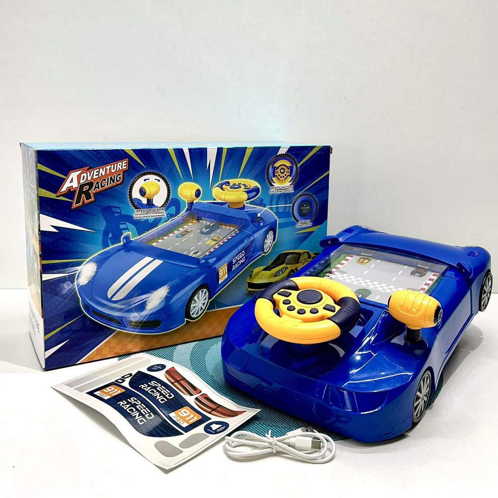 Автотренажер іграшка підсвічування мелодії регулювання гучності рухома стрічка USB-кабель Синій (HW 130) Чернігів - фото 1