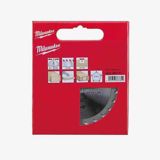 Диск пиляльний MILWAUKEE, Ø165/20мм, 24 зуб. Одеса