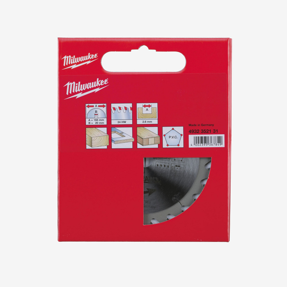 Диск пиляльний MILWAUKEE, Ø165/20мм, 24 зуб. Одеса - фото 2