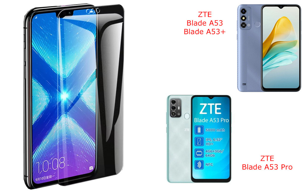 Захисне скло NeoGlass для ZTE Blade A53, A53 Pro, A53+ – надпрозоре та стійке Київ - фото 2