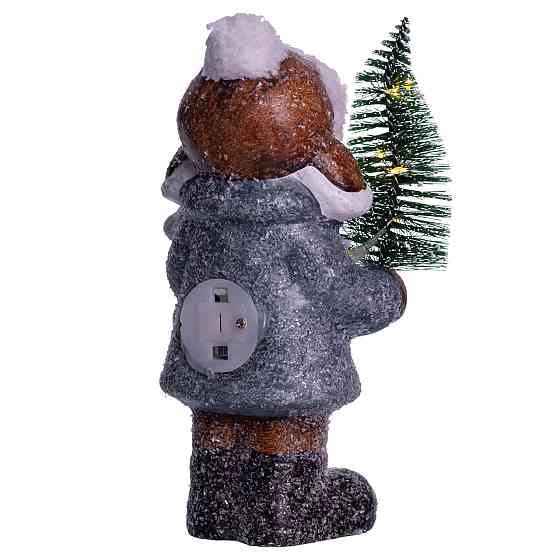 Новогодняя фигурка с подстветкой Девочка с елкой из фарфора 10×9×18 (см) CR-5-16 Киев