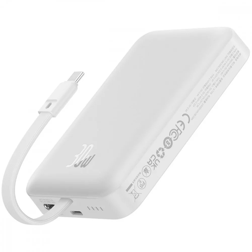 Універсальна мобільна батарея Baseus Magnetic Mini 10000 mAh, 30 W White (P1002210B223-00) ( 15951 ) Харків - фото 2
