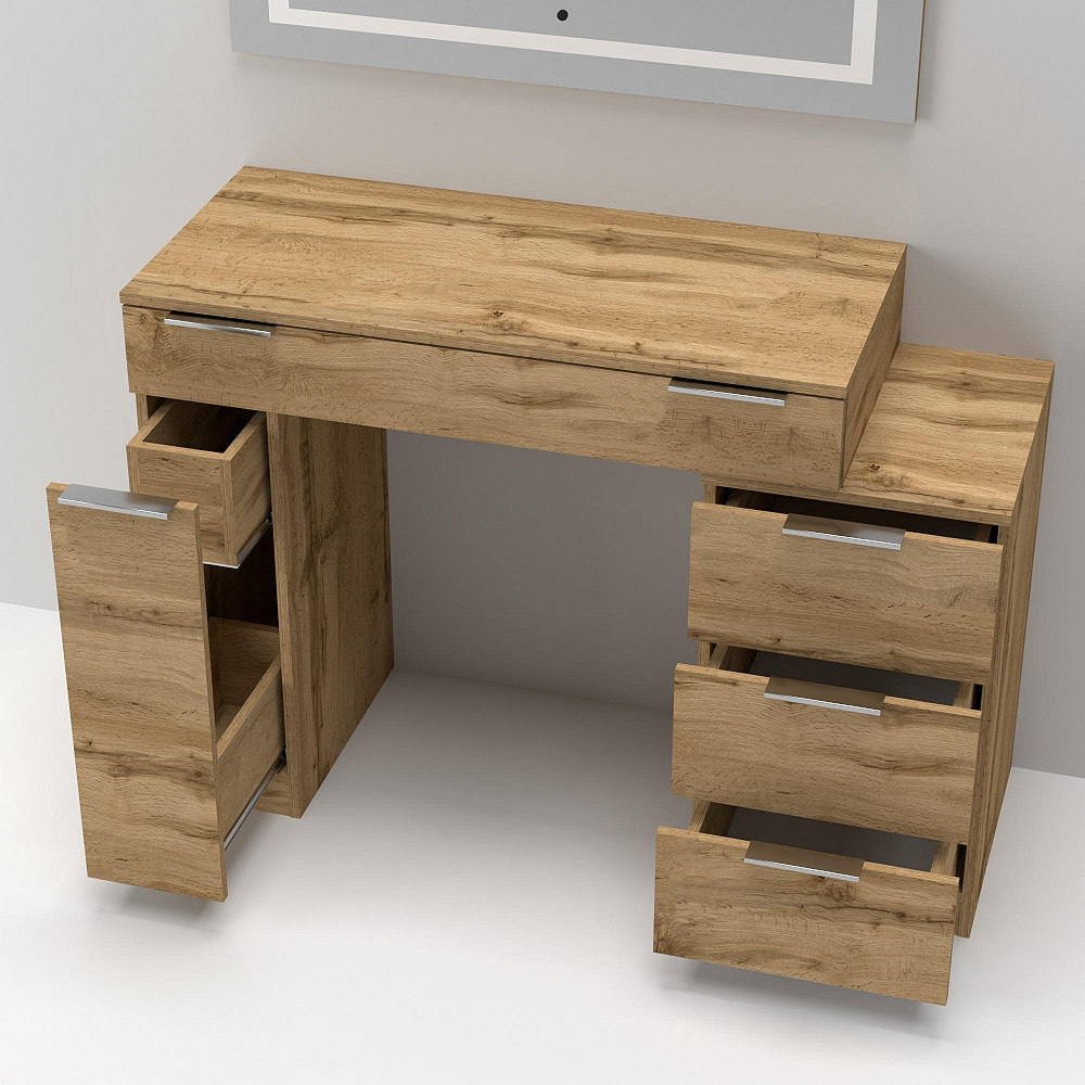 Стол туалетный Трюмо Кристалл, Дуб Аппалачи, 1200/452/847 Львов - изображение 3