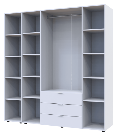 Комплект шкафов для одежды Doros Гелар (2 шт.) 193,2х49,5х203,4 см Белый (DRS-011183) Львов