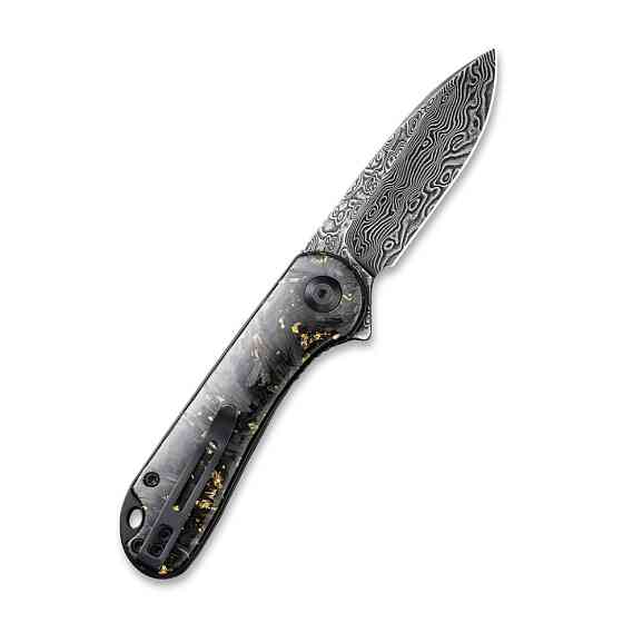 Нож складной карманный Civvi Elementum, (7.5 см) Damascus / Carbon Fiber серый Киев