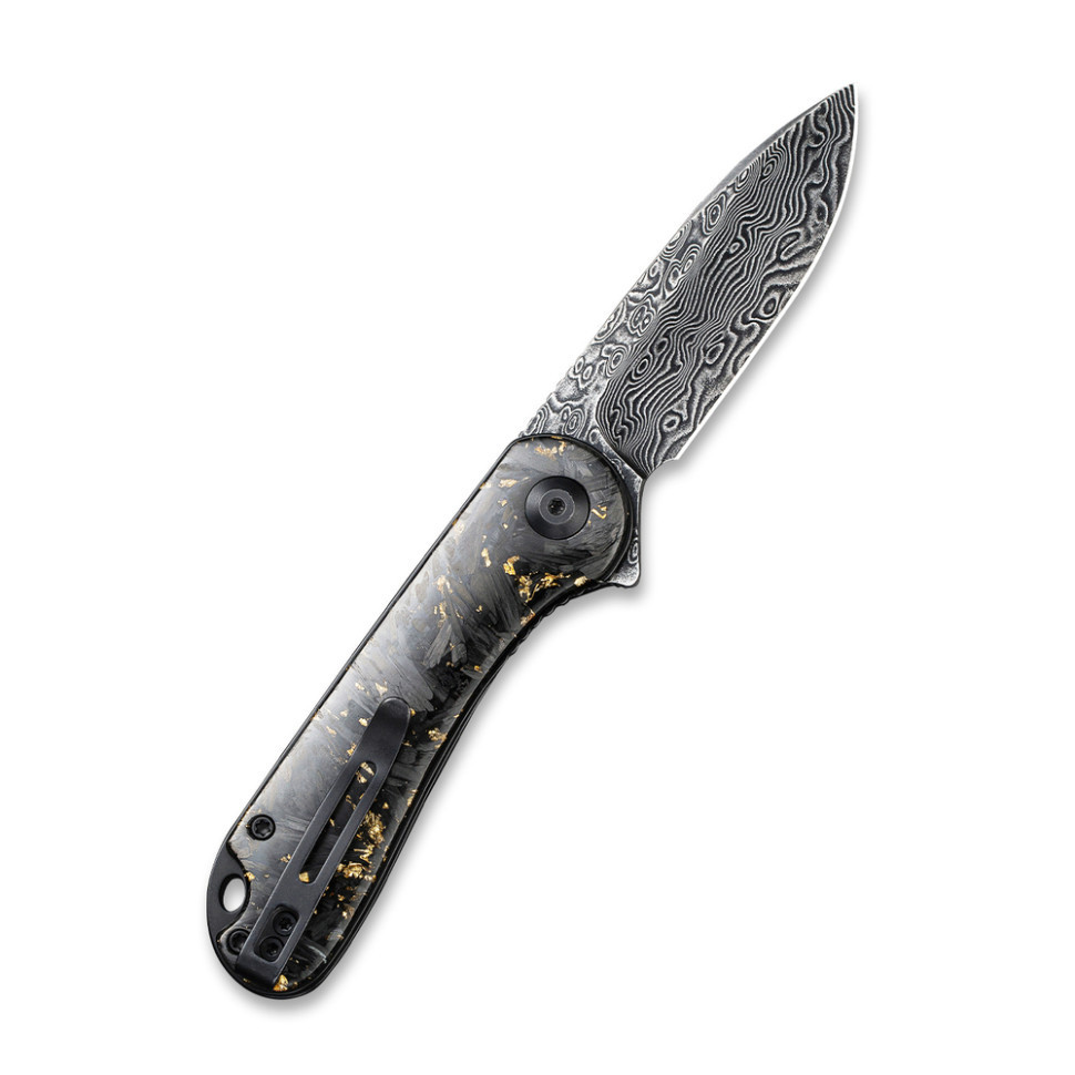 Нож складной карманный Civvi Elementum, (7.5 см) Damascus / Carbon Fiber серый Киев - изображение 2